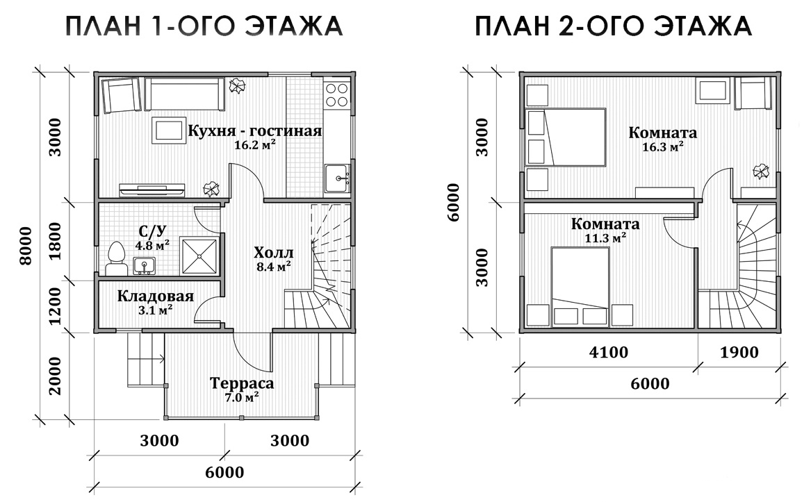 Проект дома терем 6х9