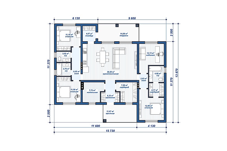 Планировка D145 "Дорос"